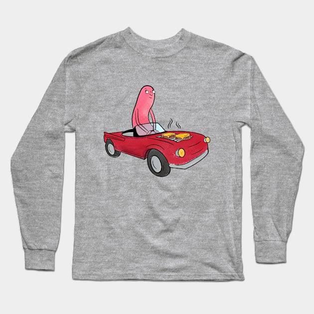 Hot Dog Guy Long Sleeve T-Shirt by Sasha Banana 